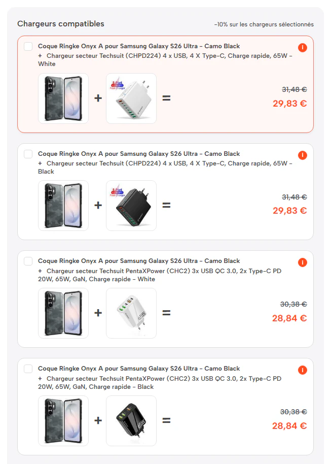 Bundles d’accessoires compatibles avec remise